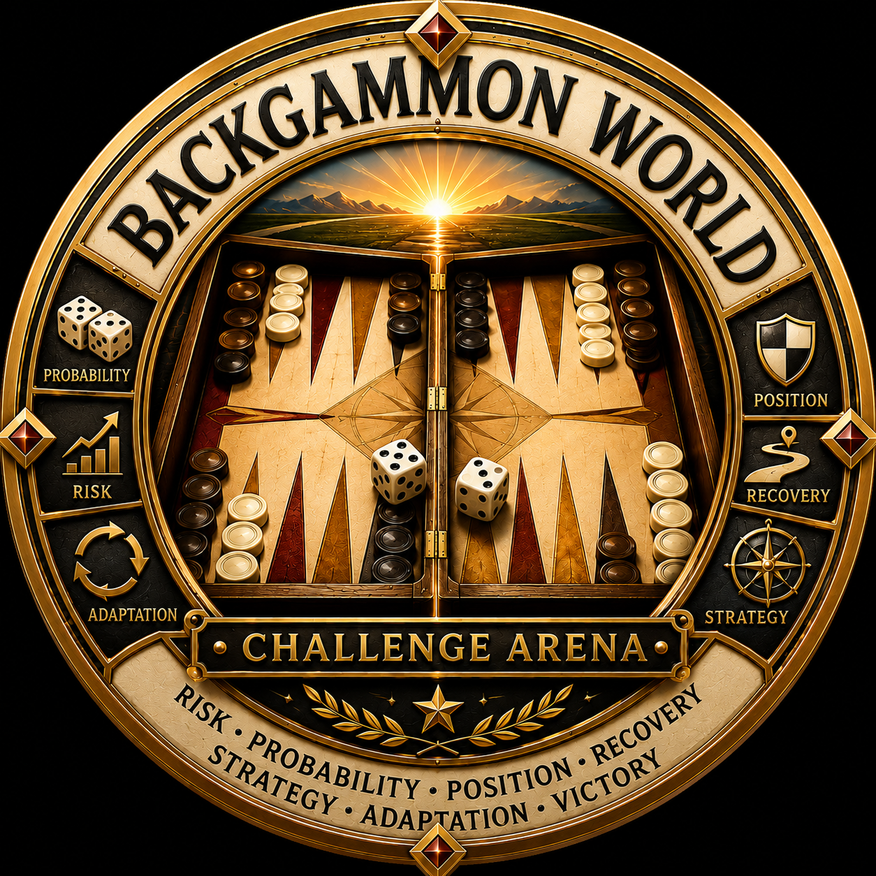 Backgammon World Medallion