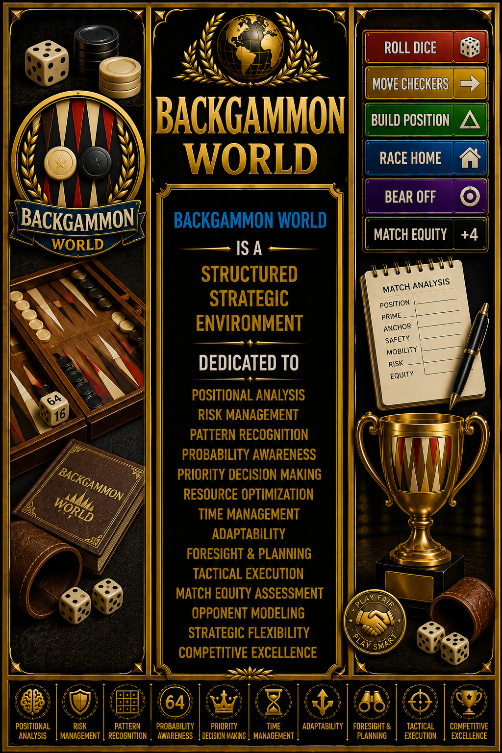 Backgammon World Structured Trivia Environment