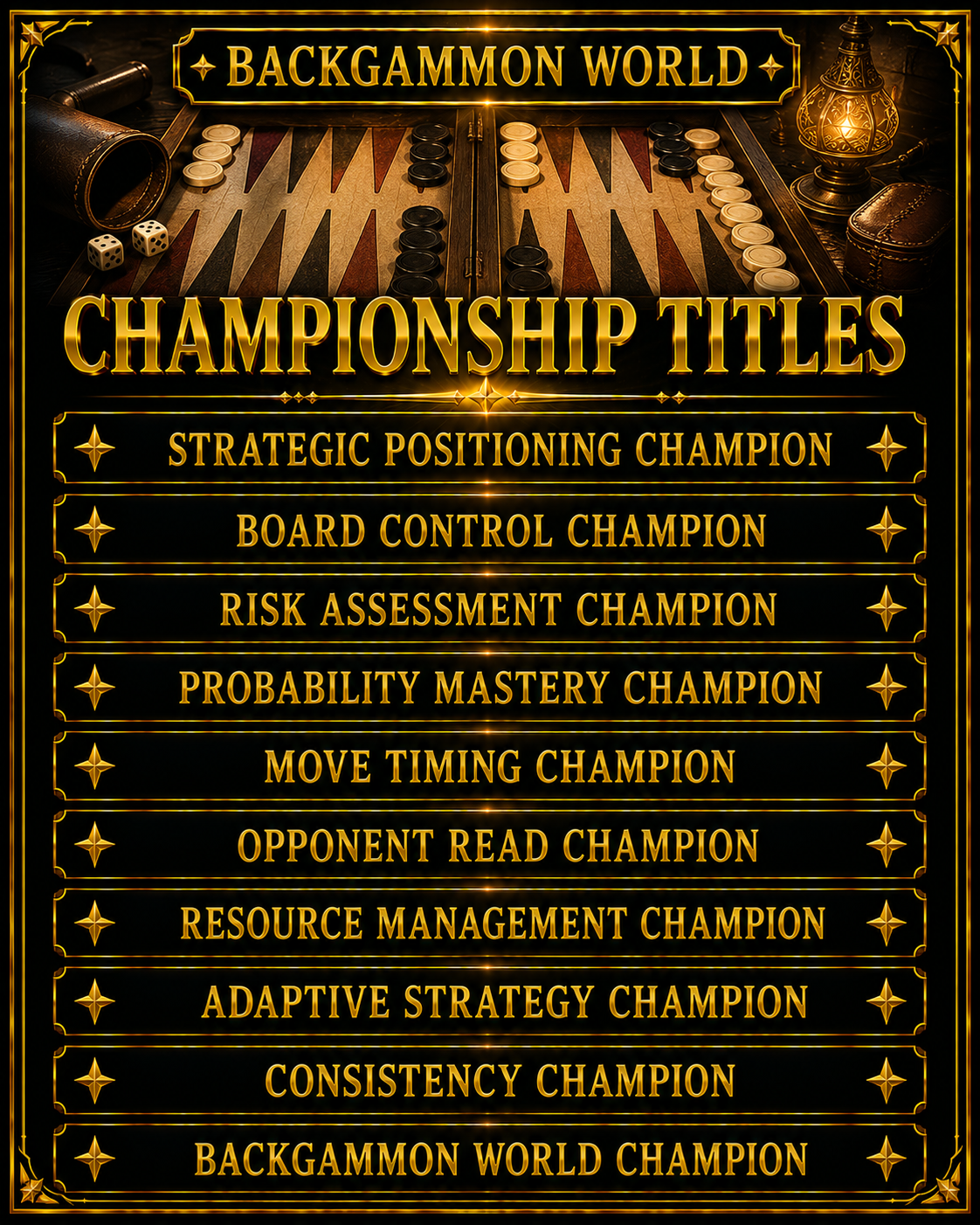 Backgammon World Championship Titles