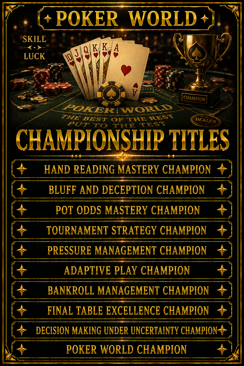 Poker World Championship Titles