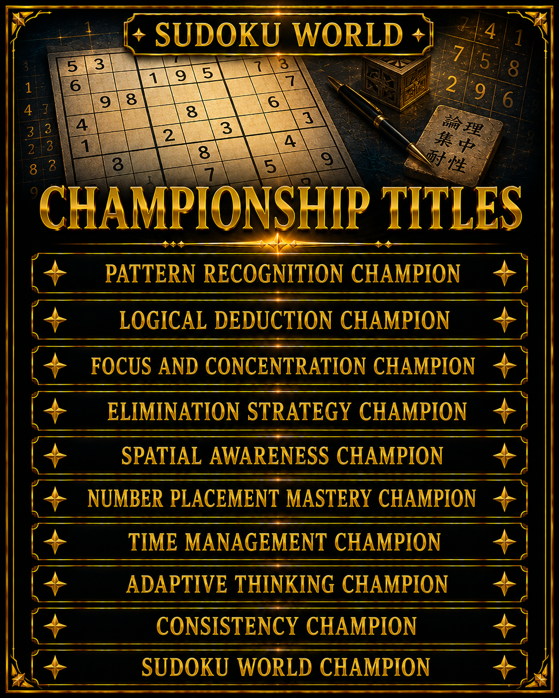 Sudoku World Championship Titles