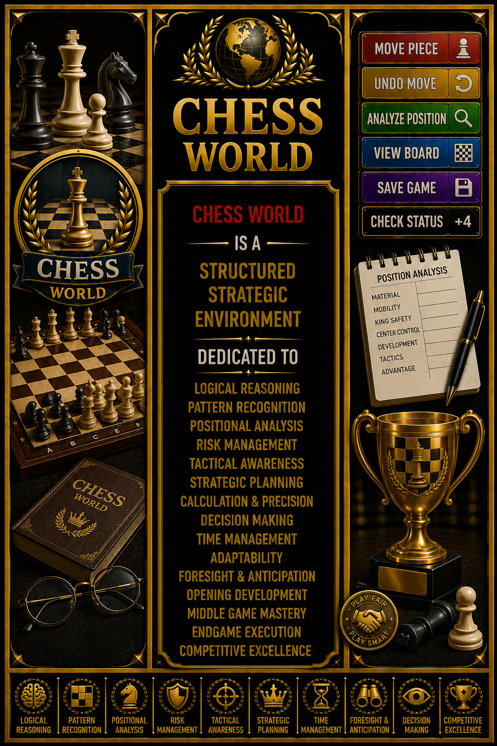 Chess World Structured Trivia Environment