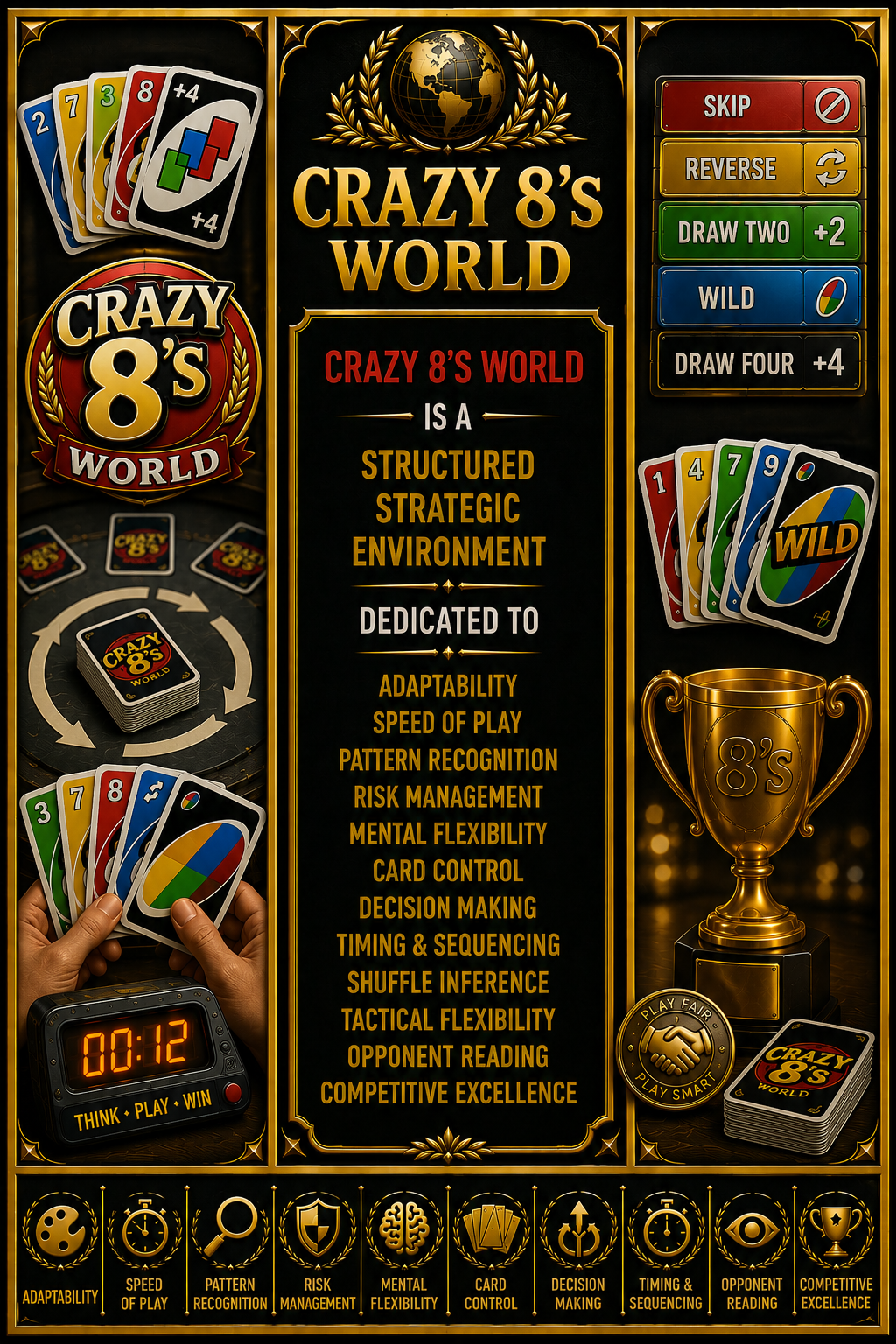 Crazy 8s World Structured Trivia Environment