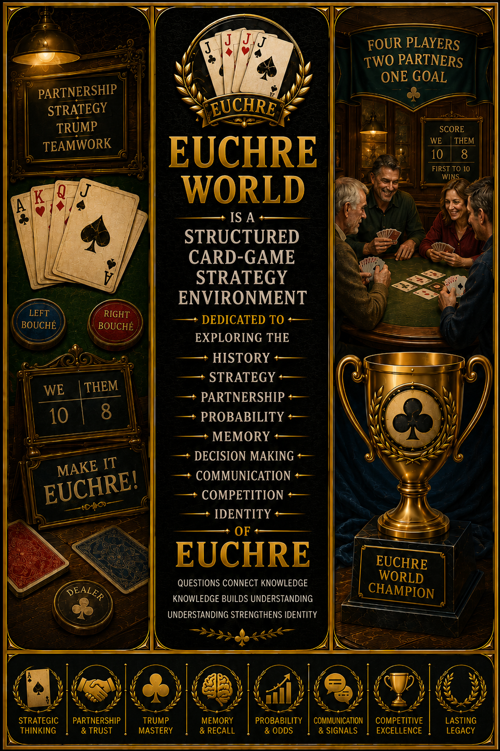 Euchre World Structured Trivia Environment