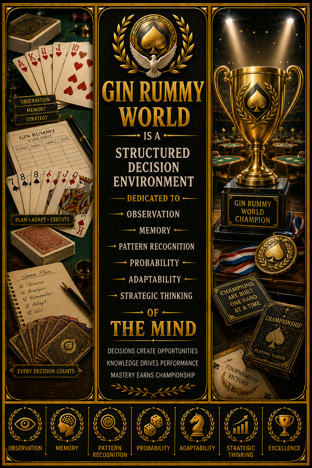 Gin Rummy World Structured Trivia Environment