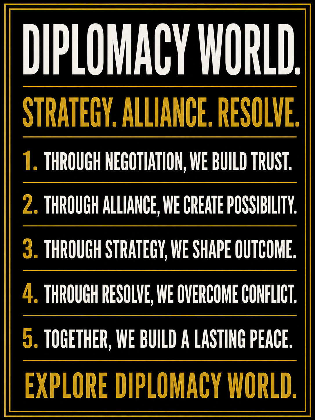Explore Diplomacy World