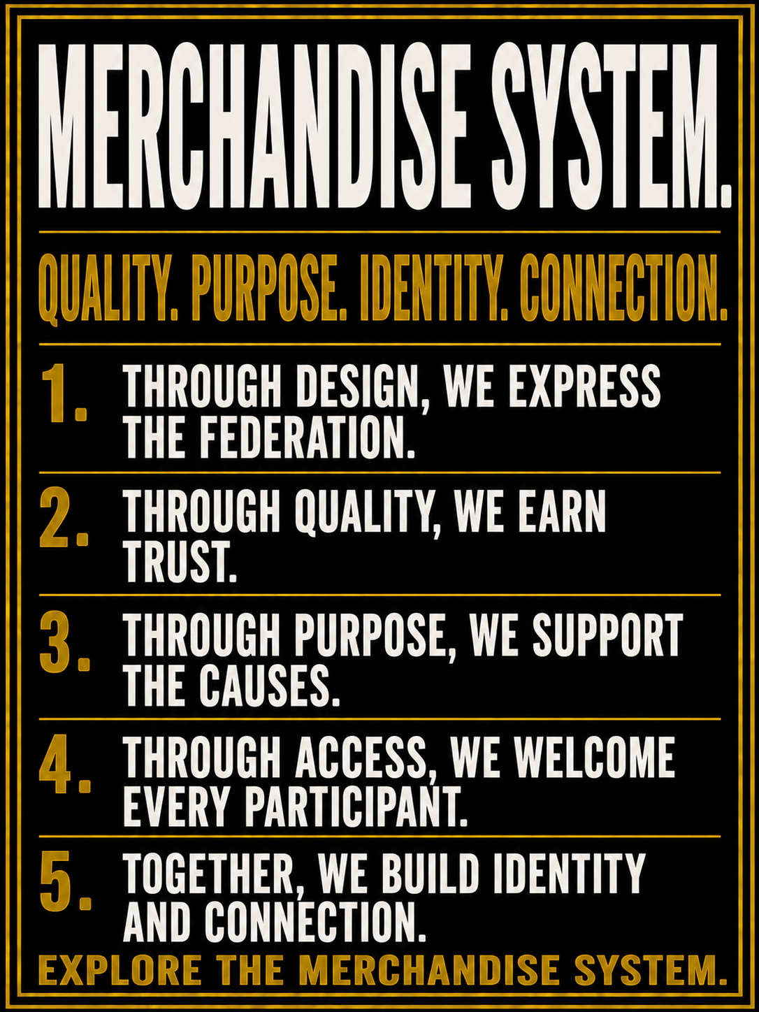 Explore Merchandise System