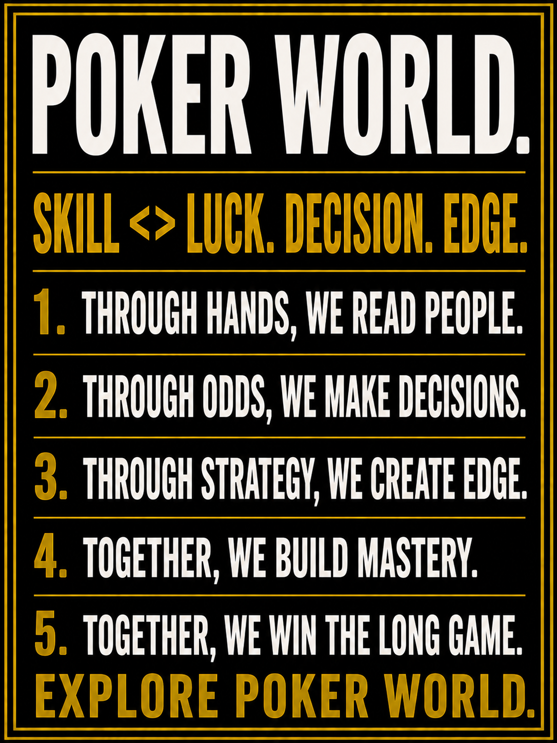 Explore Poker World