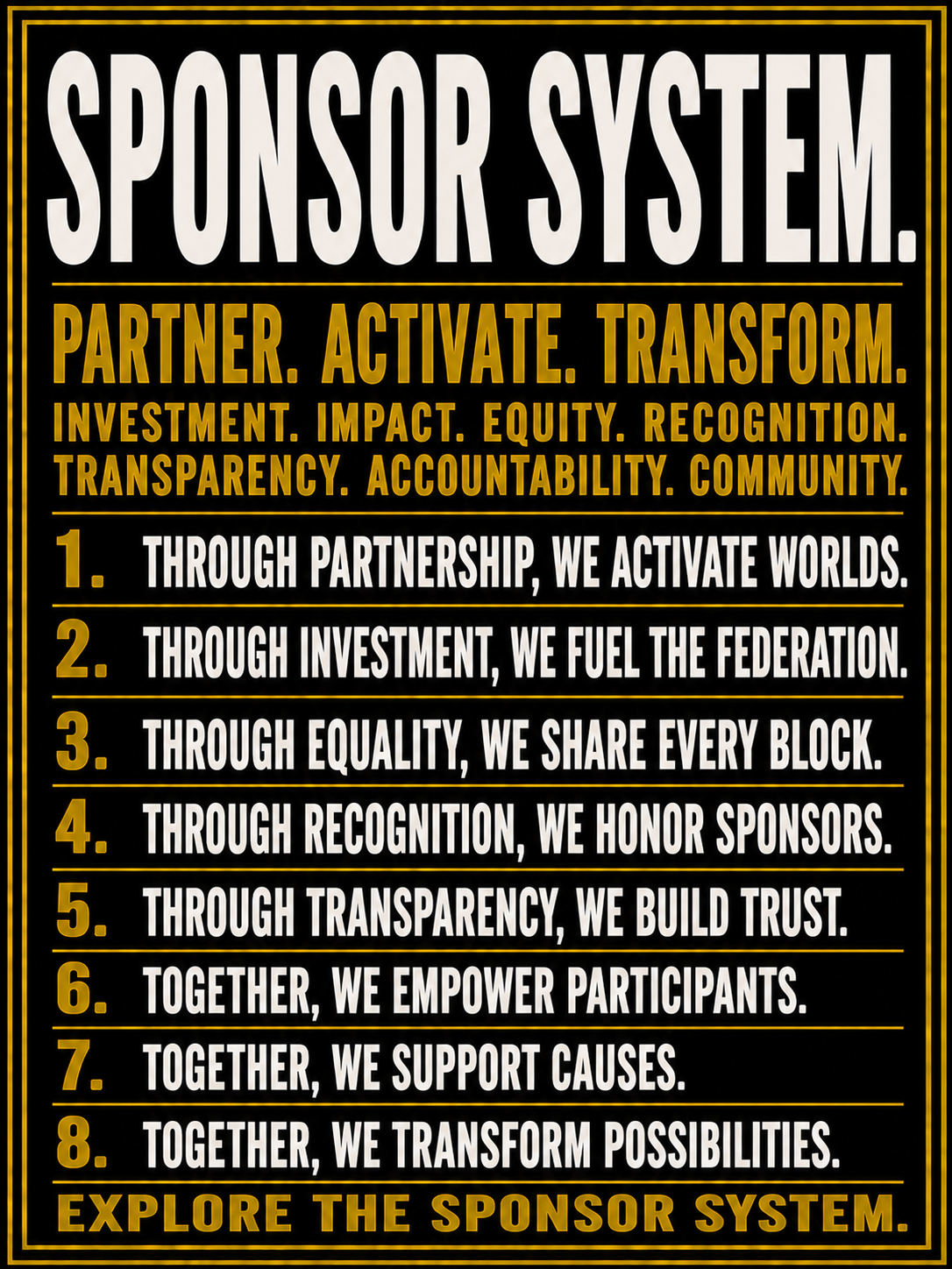 Explore Sponsor System