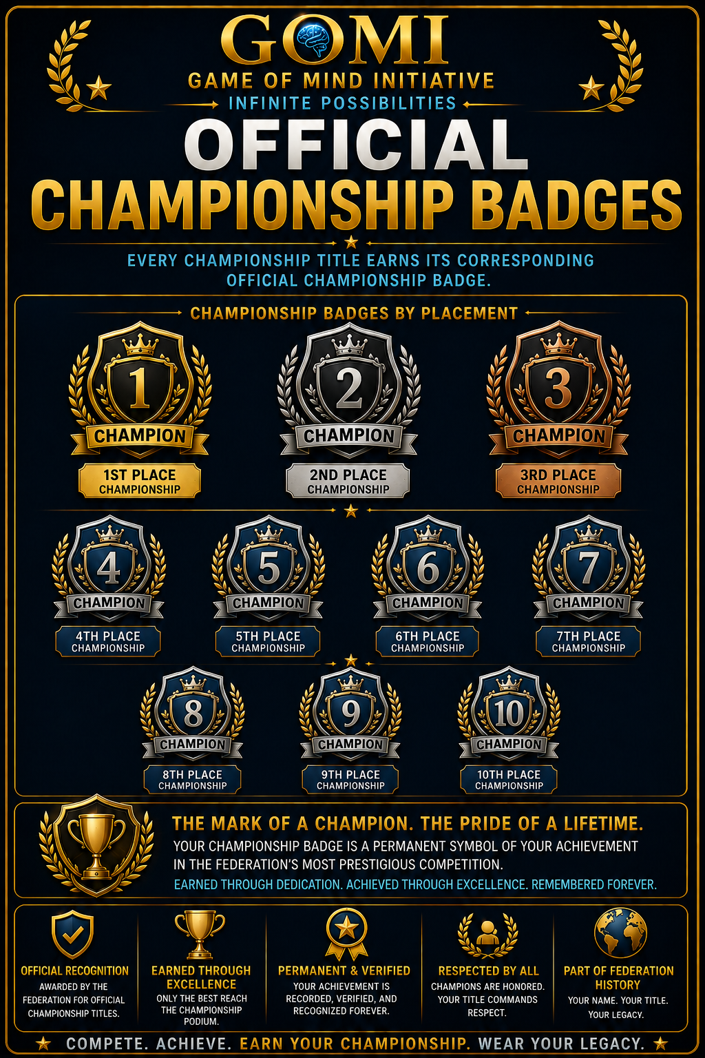 Official Championship Badges