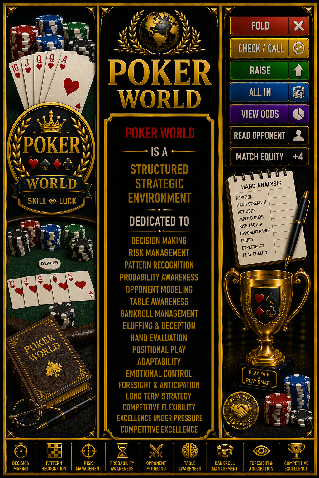 Poker World Structured Trivia Environment