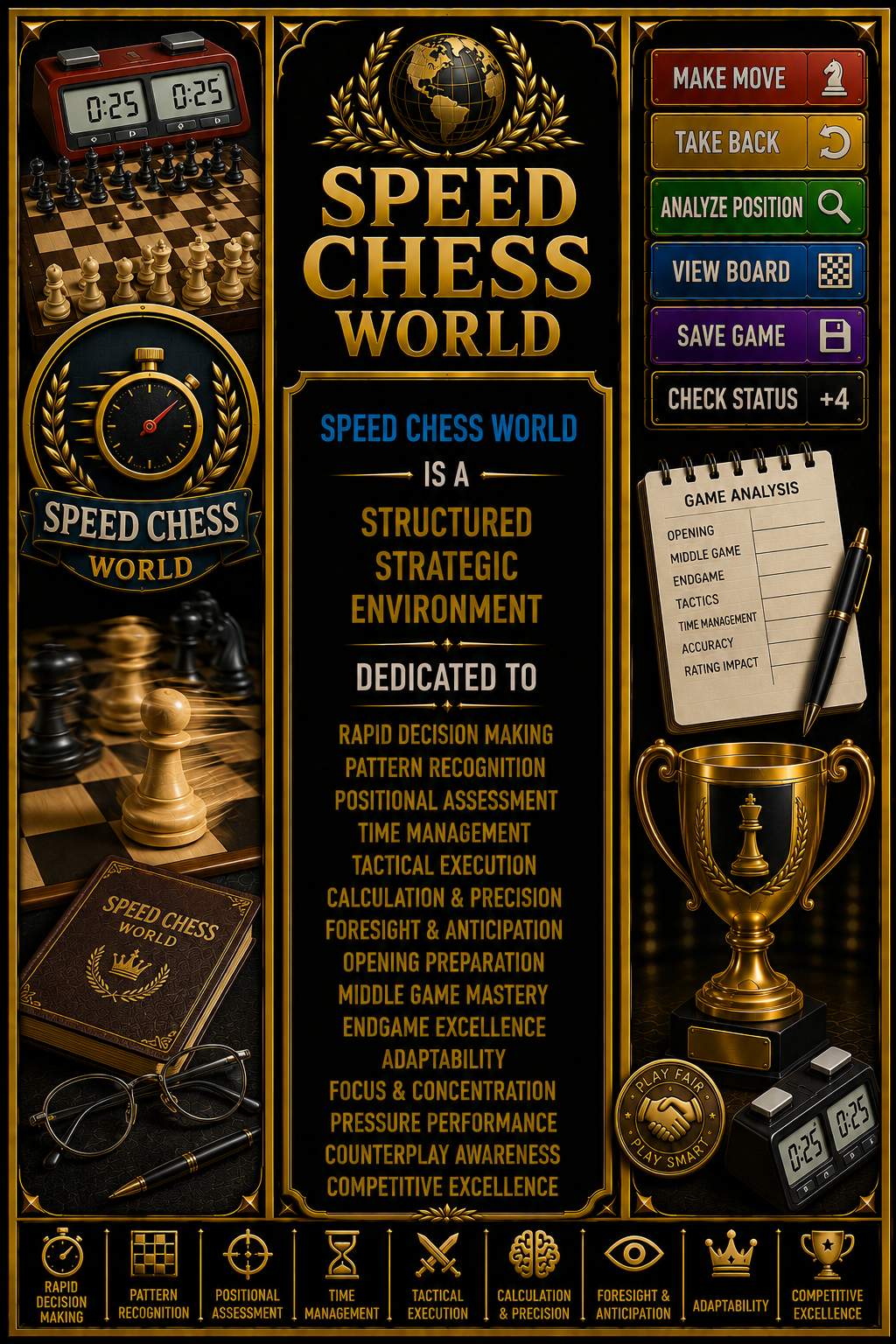 Speed Chess World Structured Trivia Environment